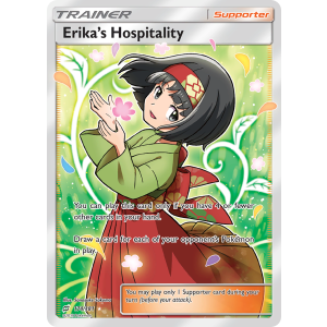 Rare Ultra Erika's Hospitality 174/181 Pokemon TCG Sun & Moon Team Up