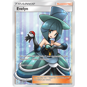 Rare Ultra Evelyn 175/181 Pokemon TCG Sun & Moon Team Up