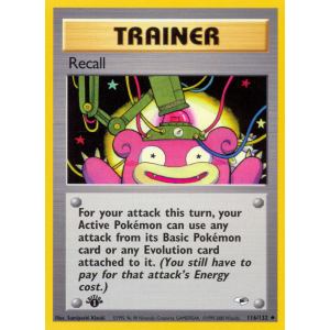 Recall 116/132 Pokemon TCG Gym Gym Heroes