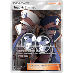 Rare Ultra Ingo & Emmet 176/181 Pokemon TCG Sun & Moon Team Up