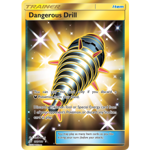 Rare Secret Dangerous Drill 192/181 Pokemon TCG Sun & Moon Team Up