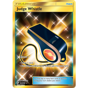 Rare Secret Judge Whistle 194/181 Pokemon TCG Sun & Moon Team Up