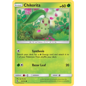 Chikorita 5/214 Pokemon TCG Sun & Moon Lost Thunder