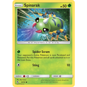 Spinarak 9/214 Pokemon TCG Sun & Moon Lost Thunder