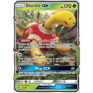 Rare Holo GX Shuckle-GX 17/214 Pokemon TCG Sun & Moon Lost Thunder