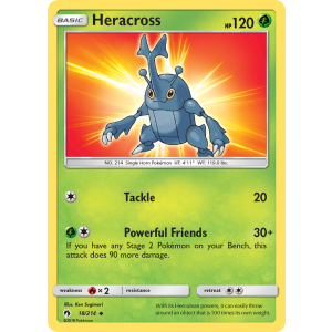 Heracross 18/214 Pokemon TCG Sun & Moon Lost Thunder