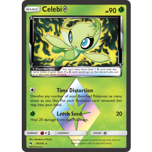 Rare Prism Star Celebi 19/214 Pokemon TCG Sun & Moon Lost Thunder