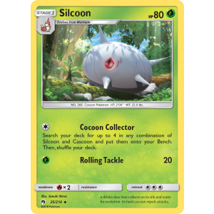 Silcoon 25/214 Pokemon TCG Sun & Moon Lost Thunder