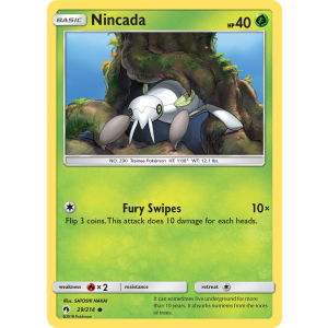 Nincada 29/214 Pokemon TCG Sun & Moon Lost Thunder