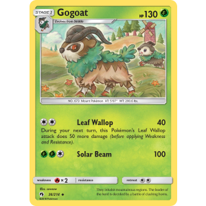 Gogoat 36/214 Pokemon TCG Sun & Moon Lost Thunder