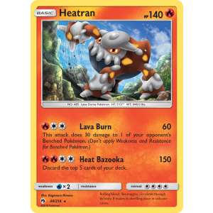 Rare Holo Heatran 48/214 Pokemon TCG Sun & Moon Lost Thunder