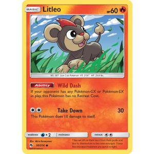 Litleo 50/214 Pokemon TCG Sun & Moon Lost Thunder