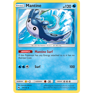 Mantine 58/214 Pokemon TCG Sun & Moon Lost Thunder