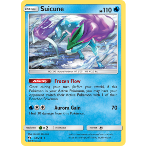 Rare Holo Suicune 59/214 Pokemon TCG Sun & Moon Lost Thunder