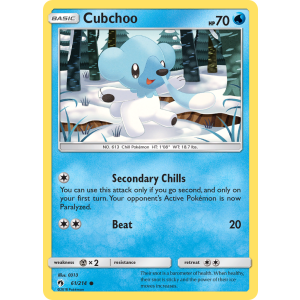 Cubchoo 61/214 Pokemon TCG Sun & Moon Lost Thunder