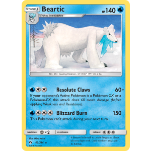 Beartic 62/214 Pokemon TCG Sun & Moon Lost Thunder