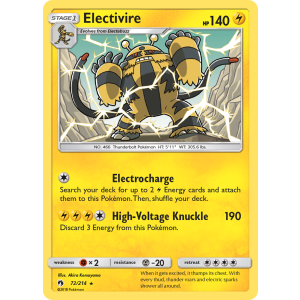 Electivire 72/214 Pokemon TCG Sun & Moon Lost Thunder