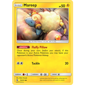 Mareep 75/214 Pokemon TCG Sun & Moon Lost Thunder