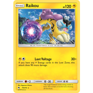 Raikou 79/214 Pokemon TCG Sun & Moon Lost Thunder