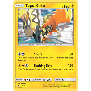 Rare Holo Tapu Koko 85/214 Pokemon TCG Sun & Moon Lost Thunder