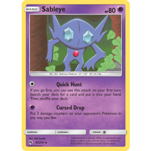 Sableye 96/214 Pokemon TCG Sun & Moon Lost Thunder