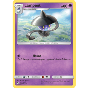 Lampent 102/214 Pokemon TCG Sun & Moon Lost Thunder