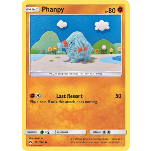 Phanpy 111/214 Pokemon TCG Sun & Moon Lost Thunder