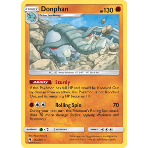 Donphan 112/214 Pokemon TCG Sun & Moon Lost Thunder