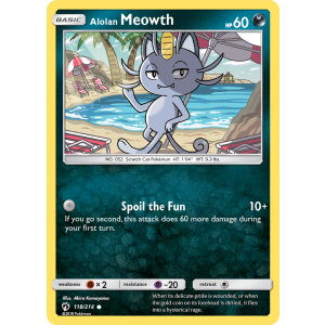 Alolan Meowth 118/214 Pokemon TCG Sun & Moon Lost Thunder