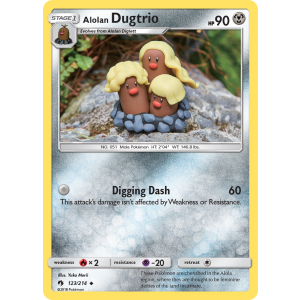 Alolan Dugtrio 123/214 Pokemon TCG Sun & Moon Lost Thunder