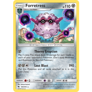 Forretress 124/214 Pokemon TCG Sun & Moon Lost Thunder