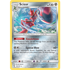 Rare Holo Scizor 126/214 Pokemon TCG Sun & Moon Lost Thunder