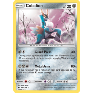 Rare Holo Cobalion 129/214 Pokemon TCG Sun & Moon Lost Thunder