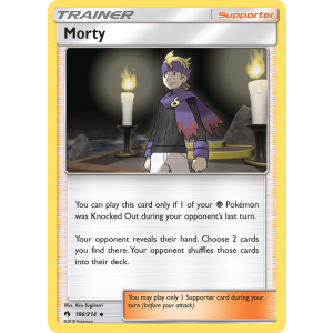 Morty 186/214 Pokemon TCG Sun & Moon Lost Thunder