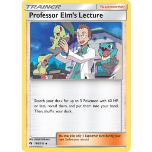 Professor Elm's Lecture 188/214 Pokemon TCG Sun & Moon Lost Thunder