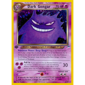 Rare Holo Dark Gengar 6/105 Pokemon TCG Neo Neo Destiny