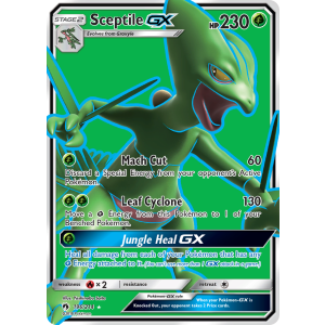 Rare Ultra Sceptile-GX 196/214 Pokemon TCG Sun & Moon Lost Thunder