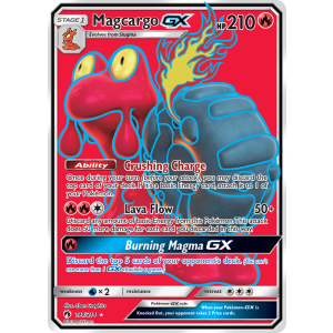 Rare Ultra Magcargo-GX 198/214 Pokemon TCG Sun & Moon Lost Thunder