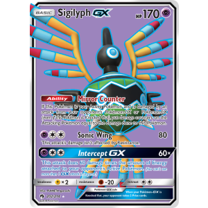 Rare Ultra Sigilyph-GX 202/214 Pokemon TCG Sun & Moon Lost Thunder