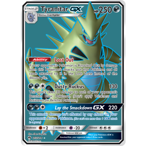 Rare Ultra Tyranitar-GX 203/214 Pokemon TCG Sun & Moon Lost Thunder