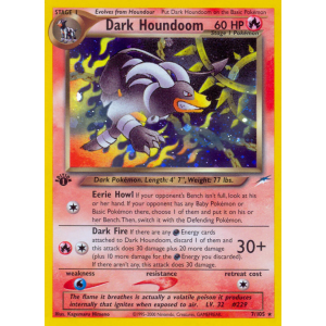 Rare Holo Dark Houndoom 7/105 Pokemon TCG Neo Neo Destiny