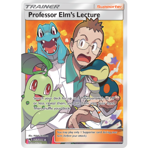 Rare Ultra Professor Elm's Lecture 213/214 Pokemon TCG Sun & Moon Lost Thunder