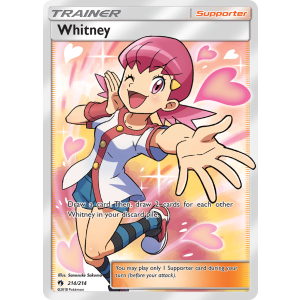 Rare Ultra Whitney 214/214 Pokemon TCG Sun & Moon Lost Thunder