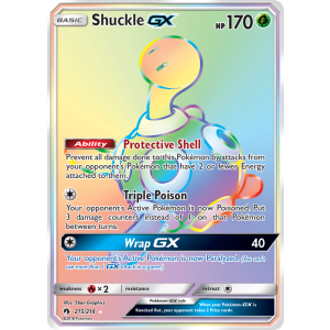 Rare Rainbow Shuckle-GX 215/214 Pokemon TCG Sun & Moon Lost Thunder