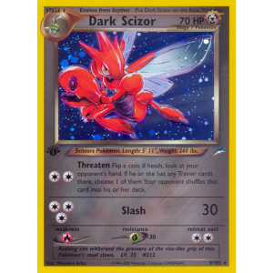 Rare Holo Dark Scizor 9/105 Pokemon TCG Neo Neo Destiny