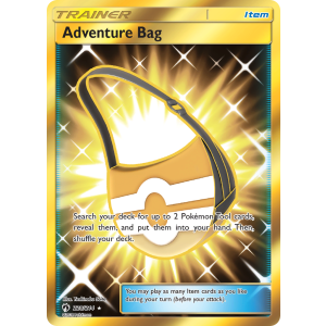 Rare Secret Adventure Bag 228/214 Pokemon TCG Sun & Moon Lost Thunder