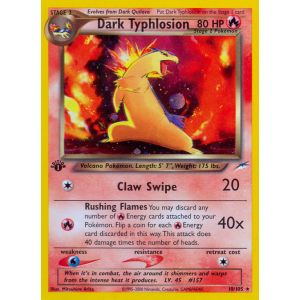 Rare Holo Dark Typhlosion 10/105 Pokemon TCG Neo Neo Destiny