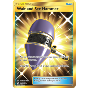 Rare Secret Wait and See Hammer 236/214 Pokemon TCG Sun & Moon Lost Thunder