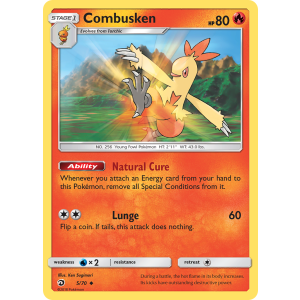 Combusken 5/70 Pokemon TCG Sun & Moon Dragon Majesty