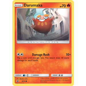 Darumaka 8/70 Pokemon TCG Sun & Moon Dragon Majesty